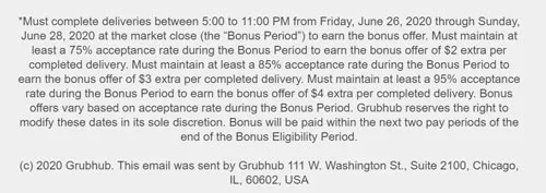 The fine print on the bonus offer. Kinda straight forward, kinda not.