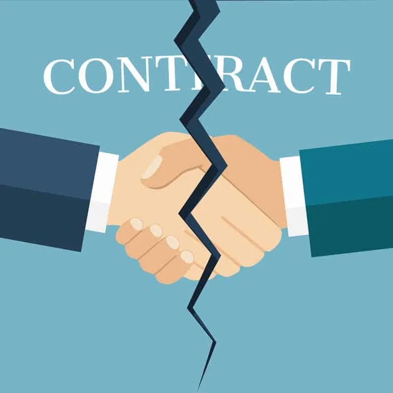 image of handshake being split by a contract violation