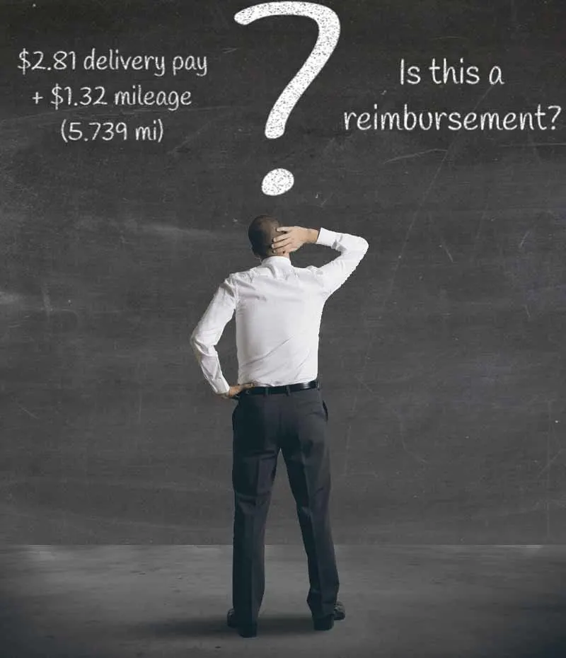 Man wondering if mileage pay is the same as reimbursement