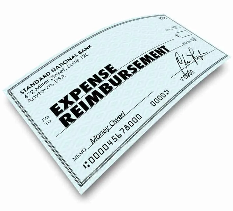 Clearly stated reimbursement check