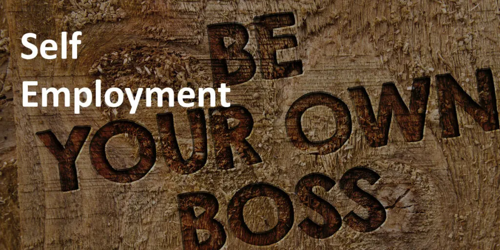 Self Employment label over image of 