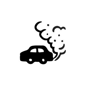 illustration of a car warming up in cold weather.